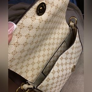 Small cream crossbody bag